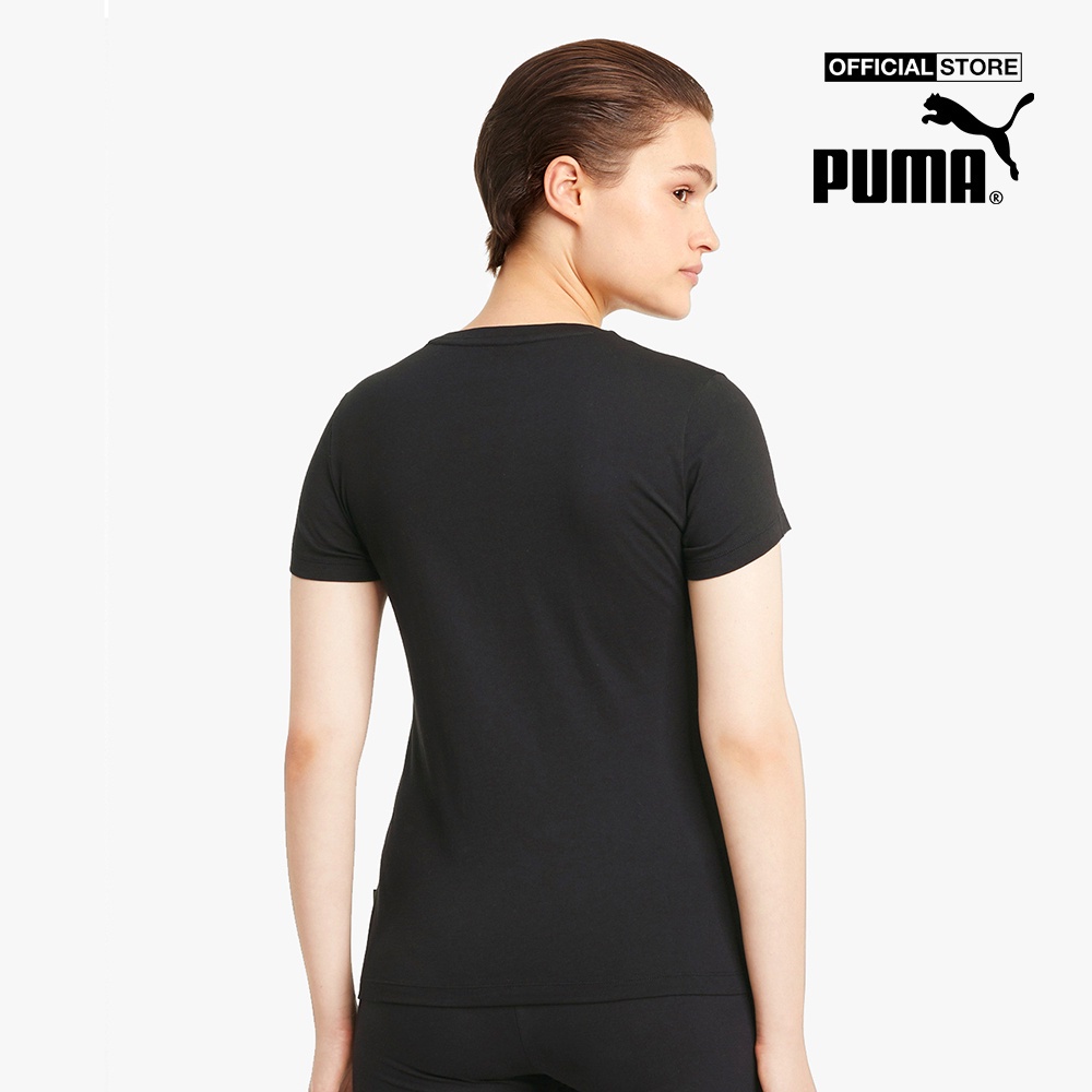 PUMA - Áo thun thể thao nữ ngắn tay Essentials Logo Train 586774-01