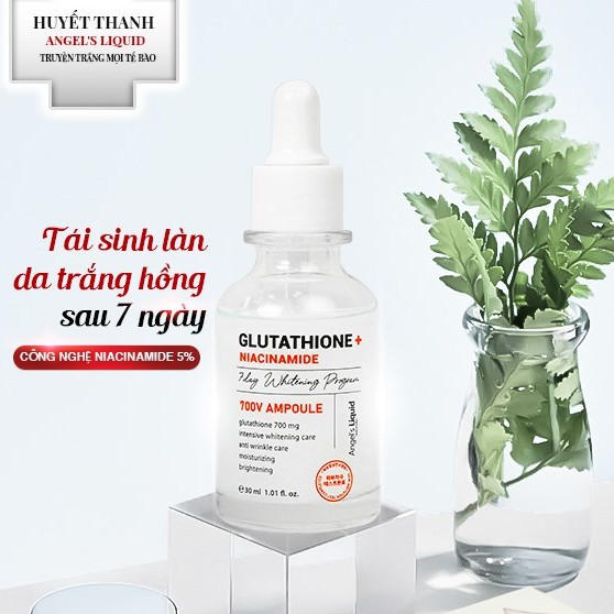 Tinh chất dưỡng trắng da  Angel's Liquid 7Day Whitening Program Glutathione700V Ample/ Niacicamide 700V Ampoule 30ml