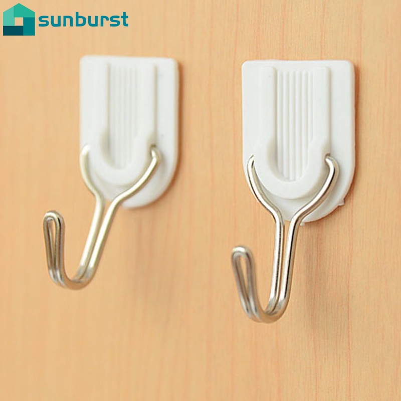 Set 6 Móc Treo Đồ Hình Chữ U Dán Tường Bằng Nhựa Tiện Dụng