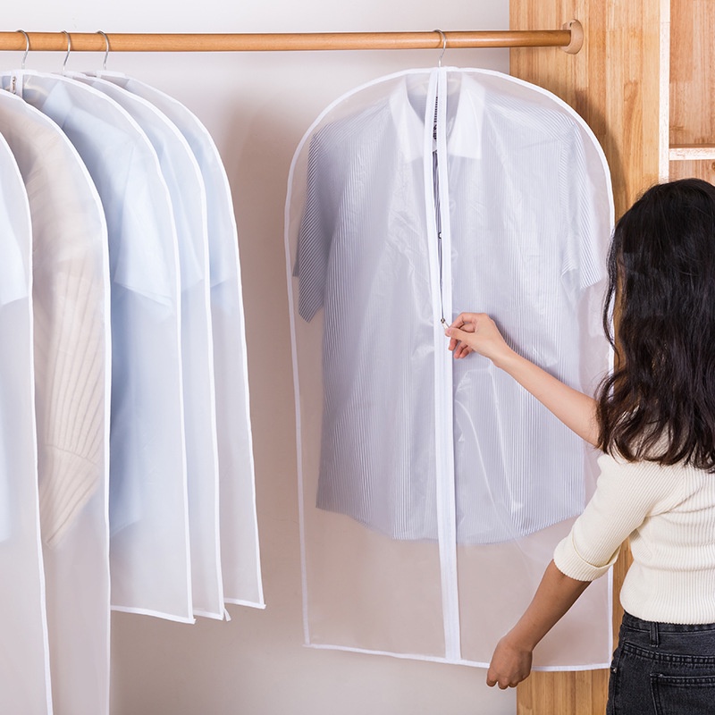 Túi đựng quần áo chống bụi Elliver để bọc trùm bao quần áo có khóa chống thấm - TB