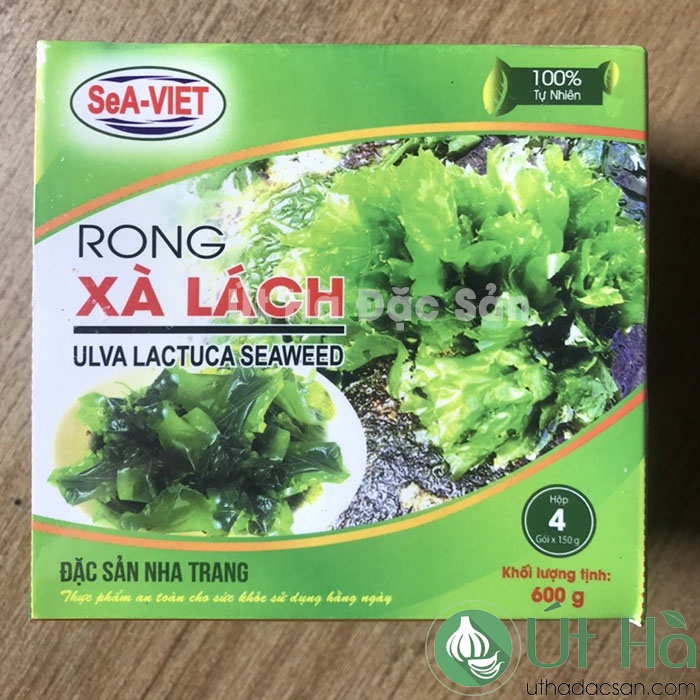Rong Xà Lách SeA-VIET Hộp 600gr 4 Gói Rong Biển Tự Nhiên - Út Hà Đặc Sản