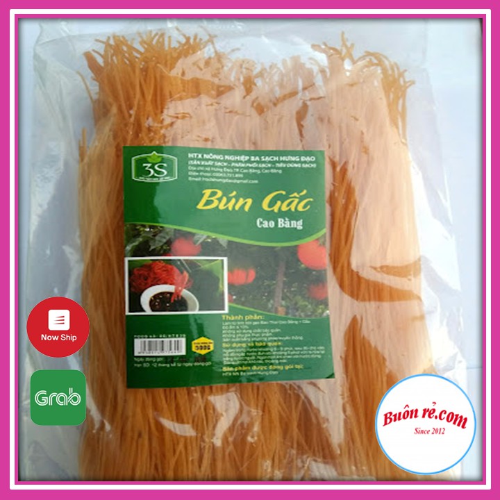 Bún Gấc Cao Bằng( nông sản sạch AThai) 500g sợi bún màu cam đẹp mắt - 00010