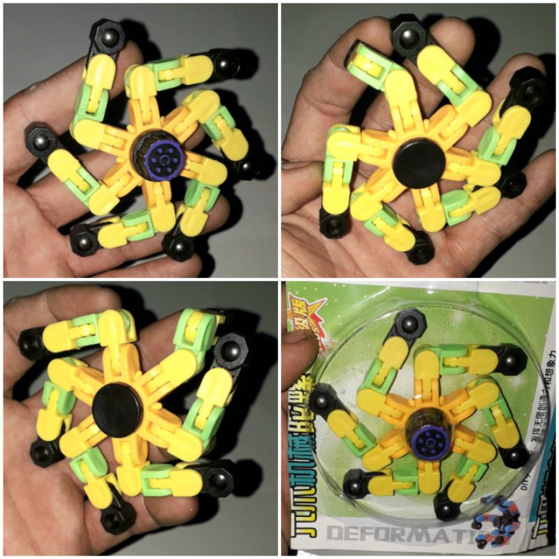 Một con quay spiner 6 cánh có thể xếp hình bằng nhựa xả stress thế hệ mới