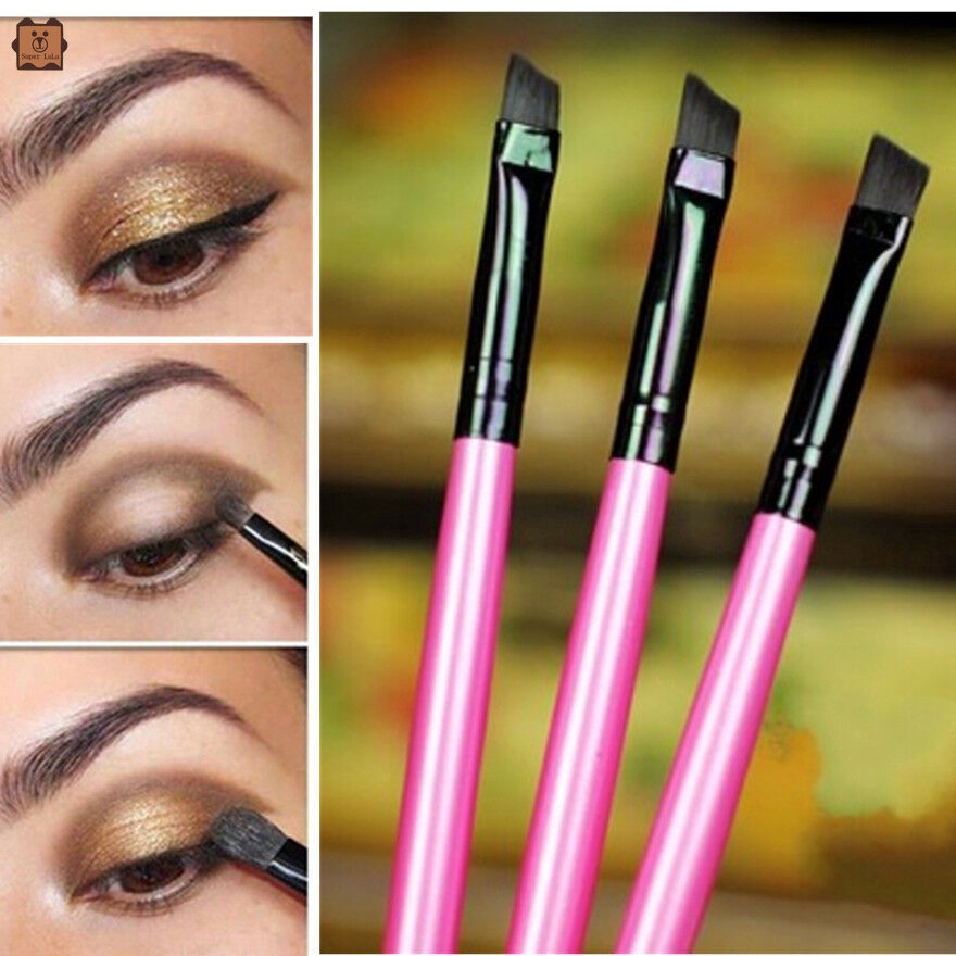 [Hàng mới về] Bộ 3 cây cọ trang điểm kẻ mắt lông mày góc nghiêng chất lượng cao