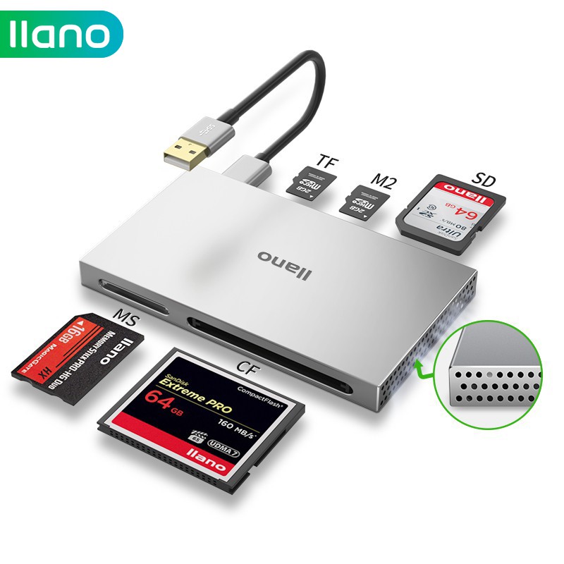 llano Card Reader support SD/TF/CF/MS/M2 card