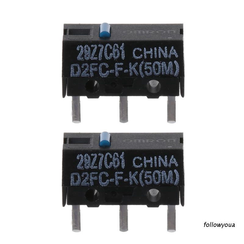 Bộ 2 Công Tắc Micro Hình Chuột Xanh Omron D2Fc-F-K 50m