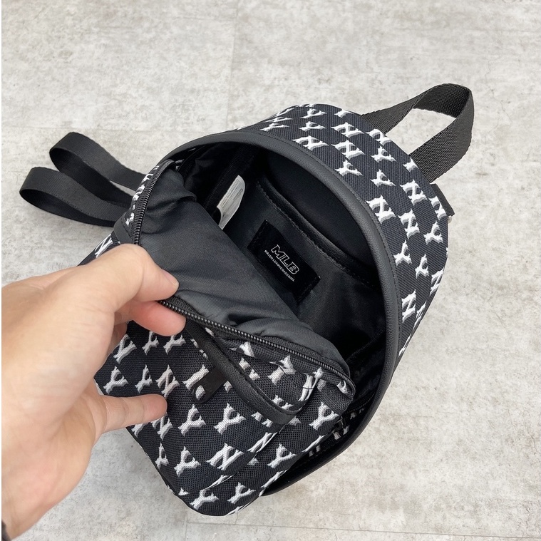 Balo mini MLB hoạ tiết monogram hàng xuất dư cao cấp phong cách Hàn Quốc - Hùng Nón Hiệu