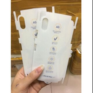 Miếng dán PPF full viền chống vân tay AG cho iPhone XsM (mặt sau)