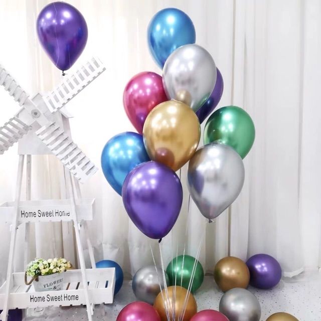Sét 50 bóng bóng siêu nhũ 10 inch