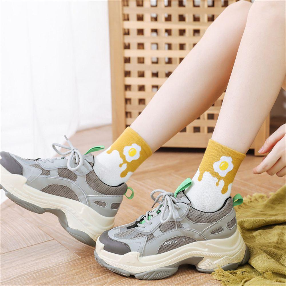 Vớ Cotton Unisex Họa Tiết Bánh Kếp Mật Ong Vui Nhộn Phong Cách Hàn Quốc MIHAN1