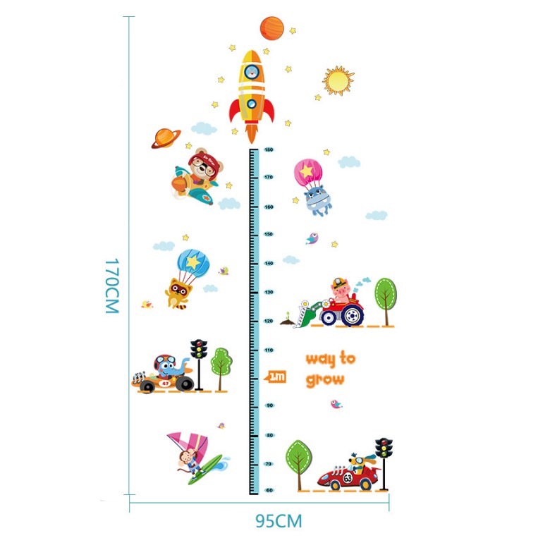 Decal thước đo giao thông vui nhộn