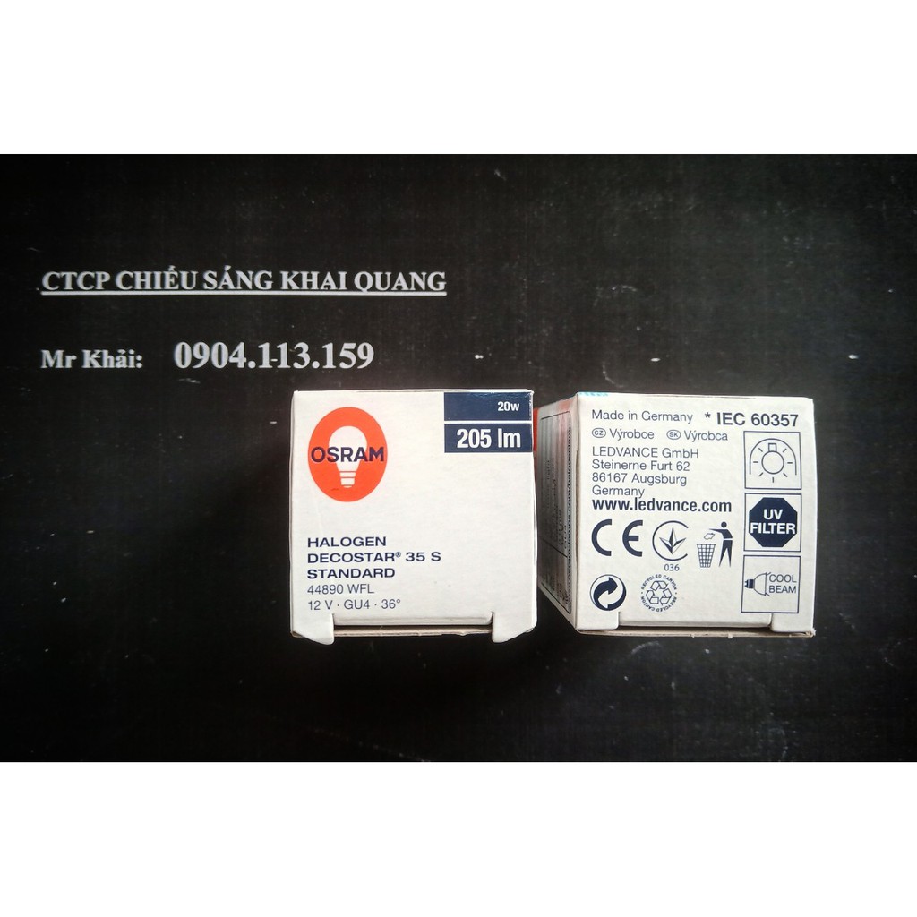 Bóng halogen chén Osram 44890 12V 20W đường kính 35mm