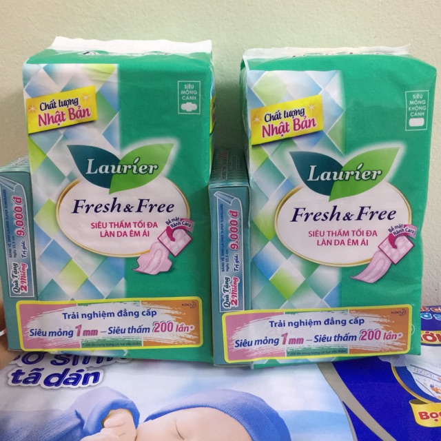 BĂNG VỆ SINH LAURIER FRESH & FREE 20 MIẾNG