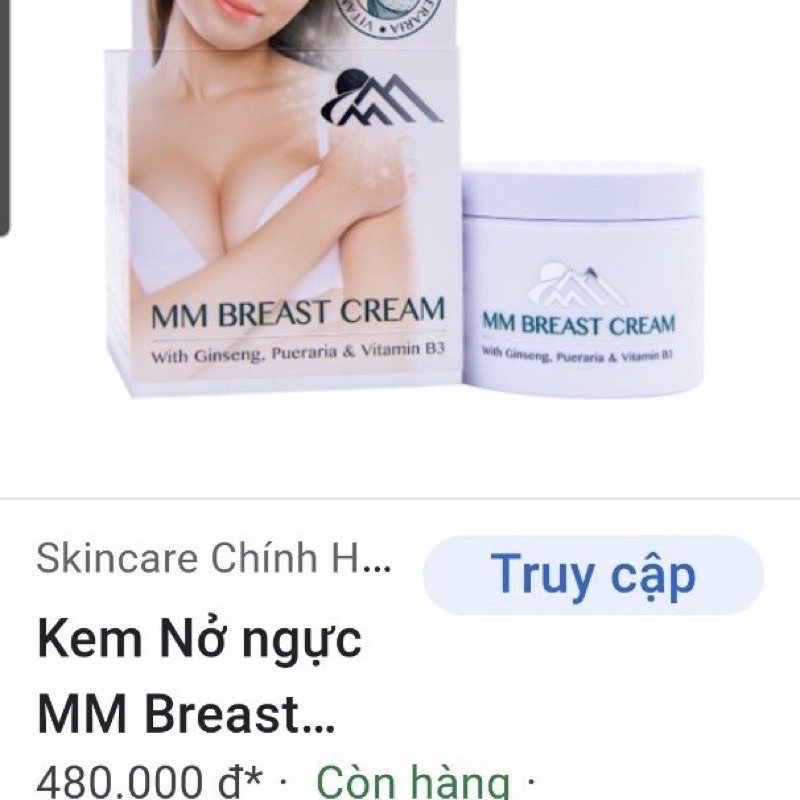 [HSD23] Kem nở ngực săn chắc ngực chảy xệ MM Breast Cream 100g | BigBuy360 - bigbuy360.vn