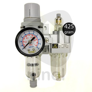 Bộ lọc đôi khí nén STNC dòng TC có cốc sắt, tự động xả