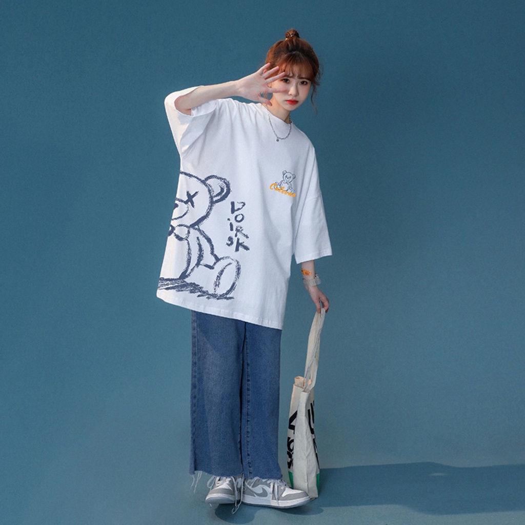 áo thun nữ lỡ tay ,áo phông unisex