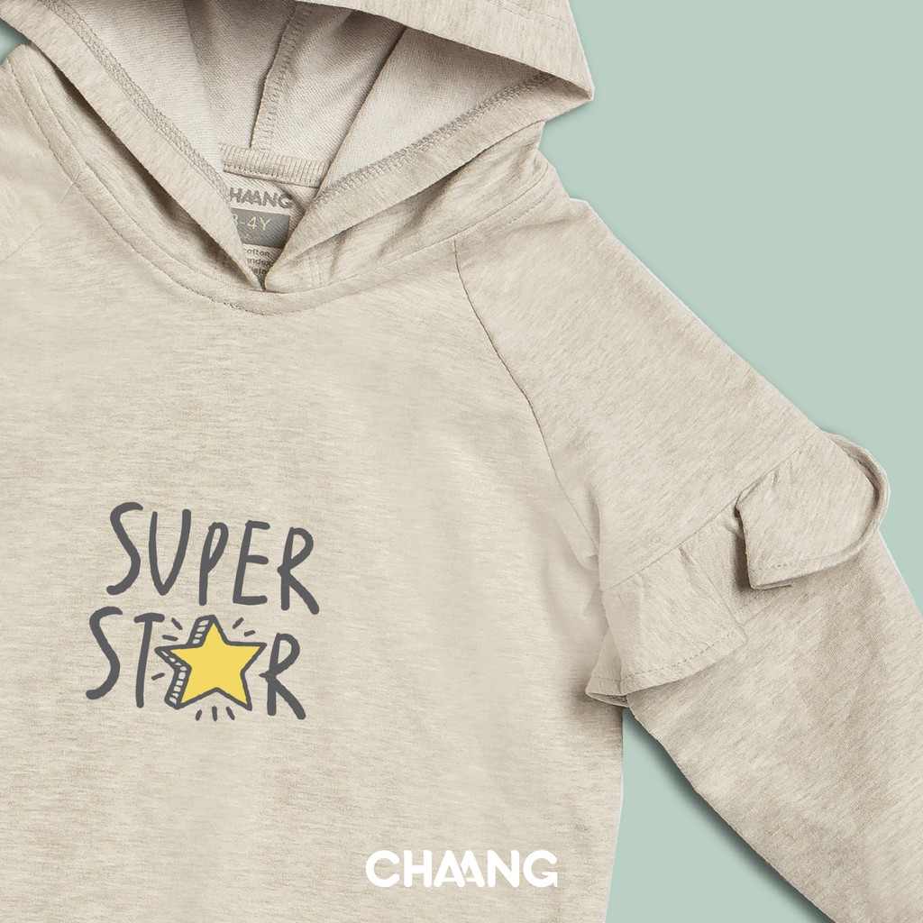  [Sale 50%] Áo nỉ có mũ ghi CHAANG (AW19)