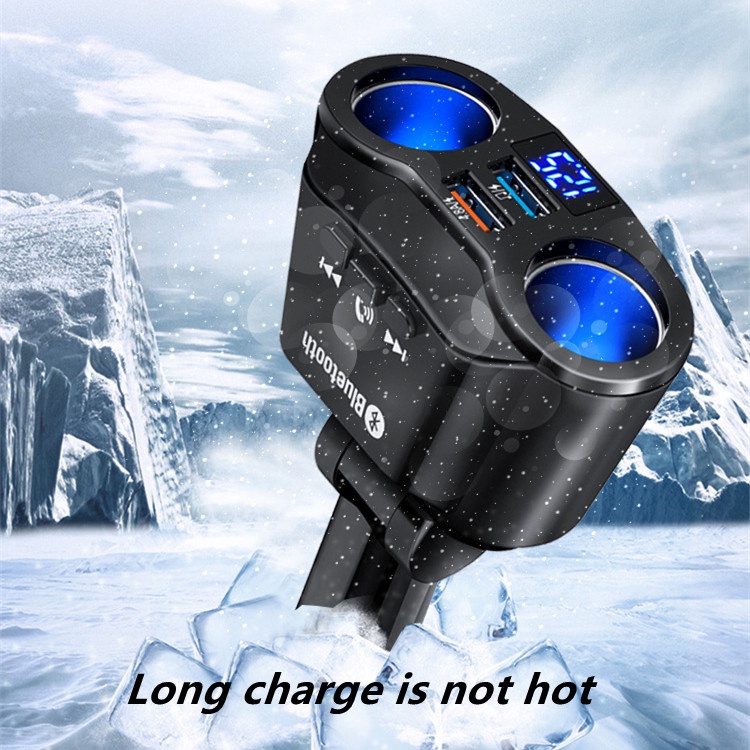 Bộ Sạc Nhanh 12V/24V QC3.0 FM Transmitte MP3 Có Màn Hình Hiển Thị Điện Áp