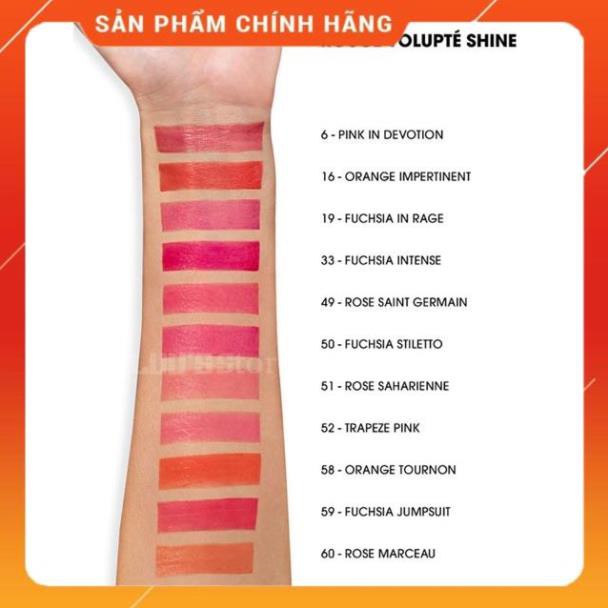 [SIÊU CẤP] (chuẩn auth) (chuẩn auth) Son YSL Rouge Volupte Shine - Đủ Màu chính hãng [RẺ NHẤT]