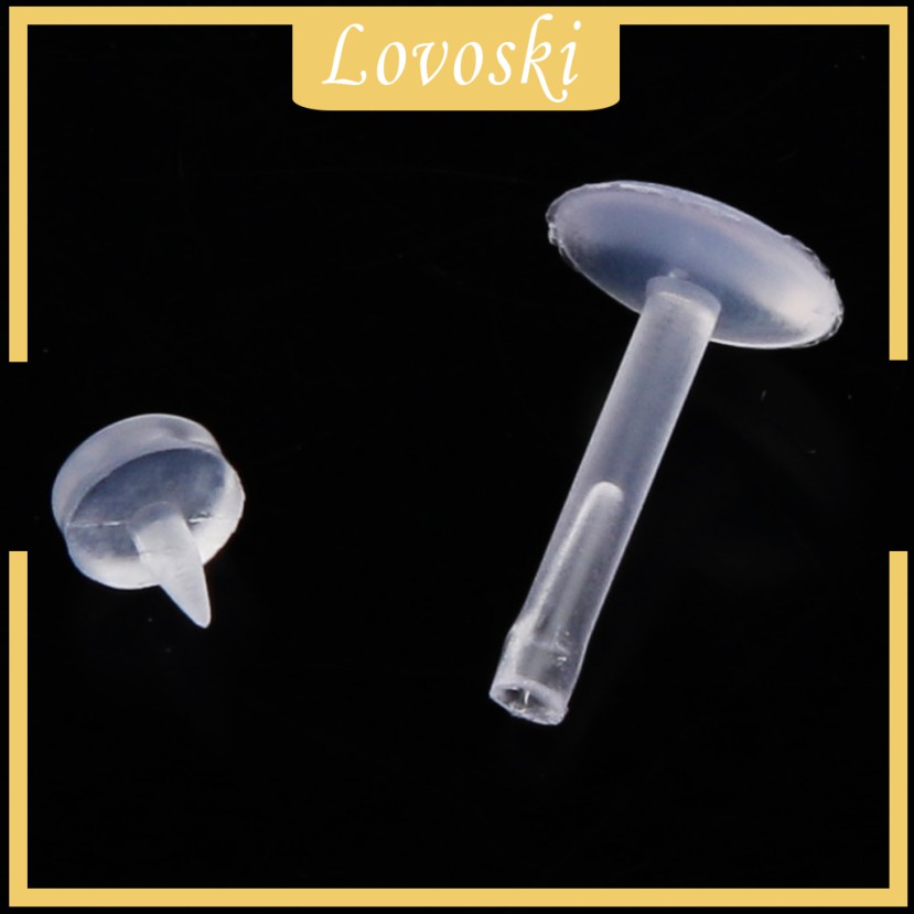 Set 10 Khuyên Mũi Bằng Nhựa Acrylic Trong Suốt