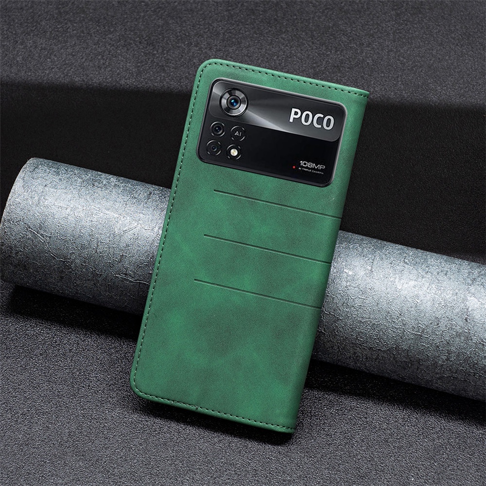 Bao Da Điện Thoại TPU Mềm Dạng Ví Nắp Lật Làm Giá Đỡ Có Ngăn Đựng Thẻ Cho Xiaomi Poco X3 NFC X4 Pro