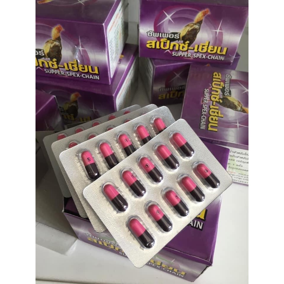 [ Hàng Chính Hãng] Supper spex chain Thay lông cho gà đá 1 vĩ 10 viên-ra lông nhanh gấp 3 4 lần