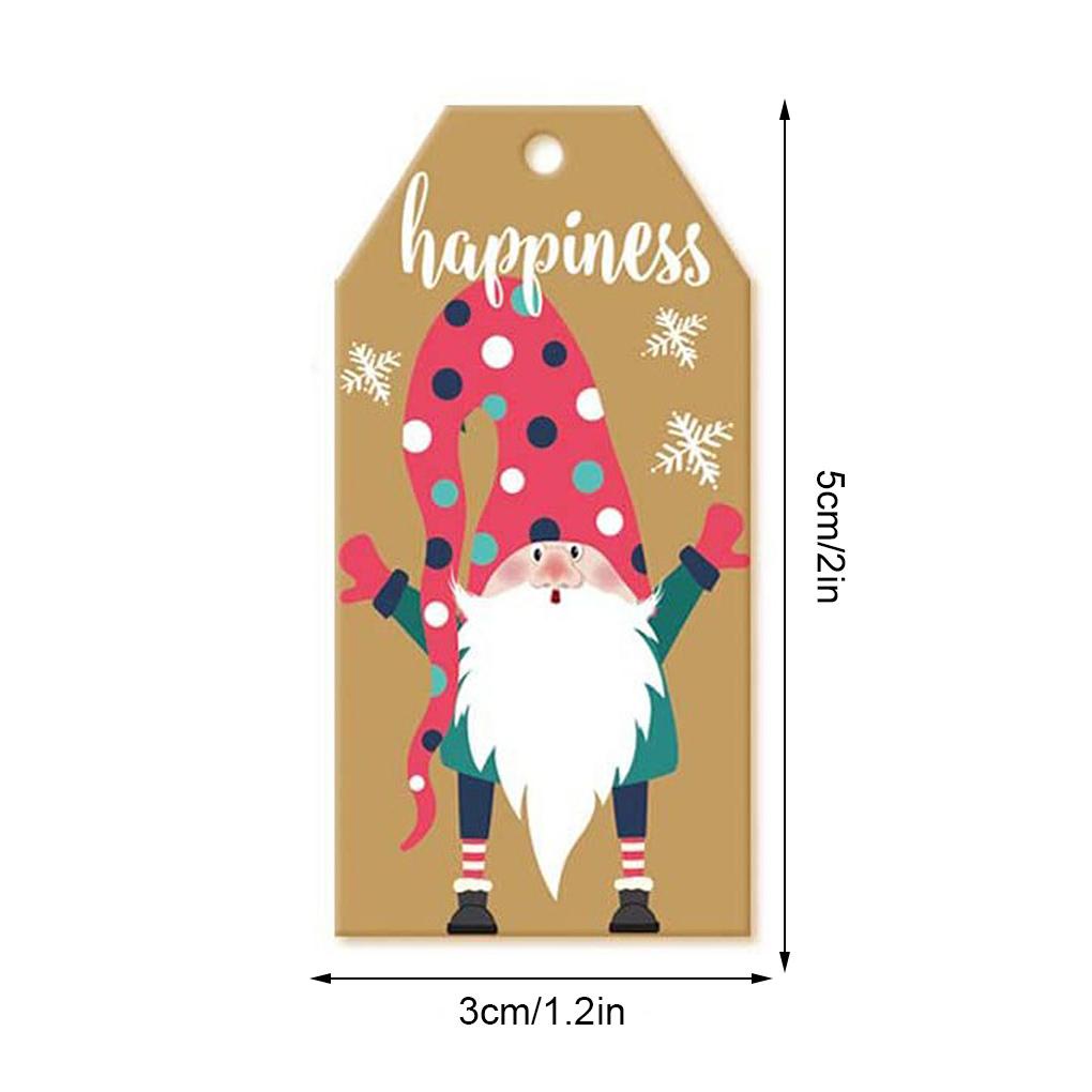 Set 100 Thẻ Giấy In Chữ Merry Christmas Dùng Trang Trí Hộp Quà DIY