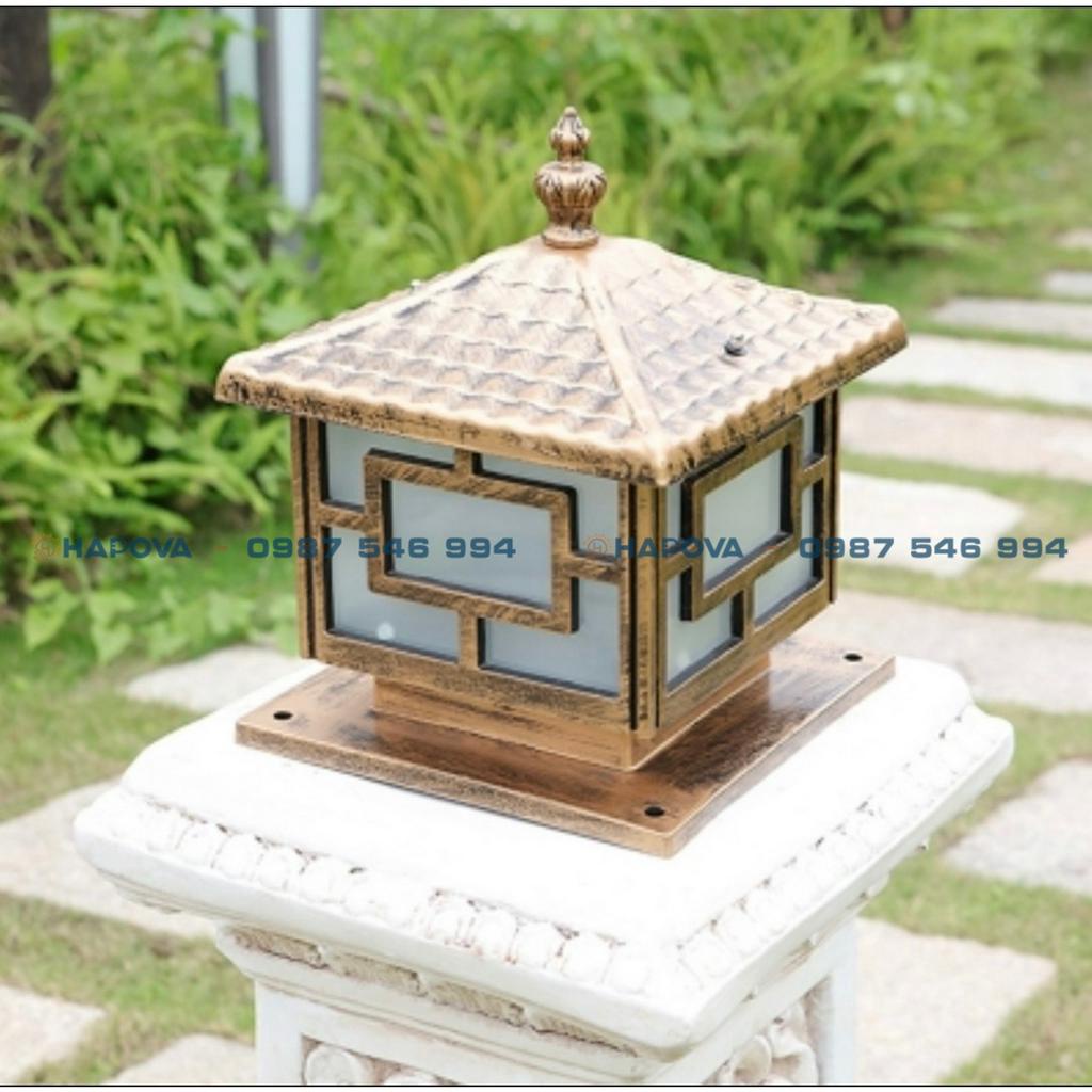 Đèn trụ cổng chất liệu nhôm cỡ 250mm, 200mm HAPOVA  ZAKIS 7009