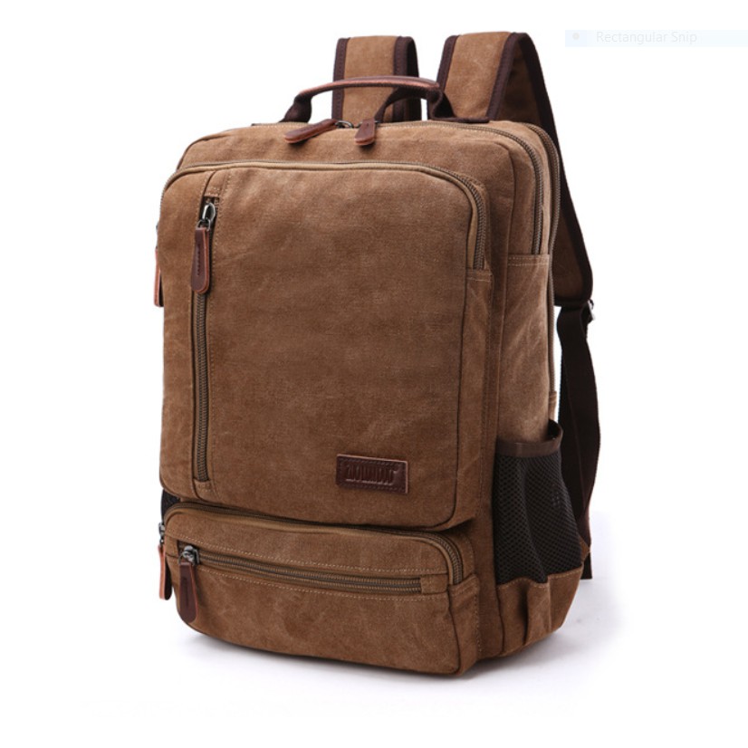 Balo nam vải canvas cao cấp phong cách mới 15,6 inch