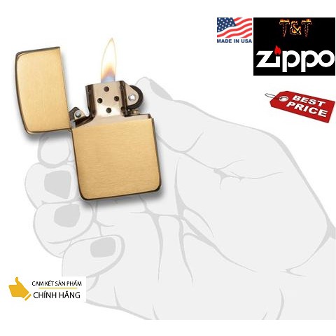 Bật lửa zippo rep 1941 brass- nhám bầu