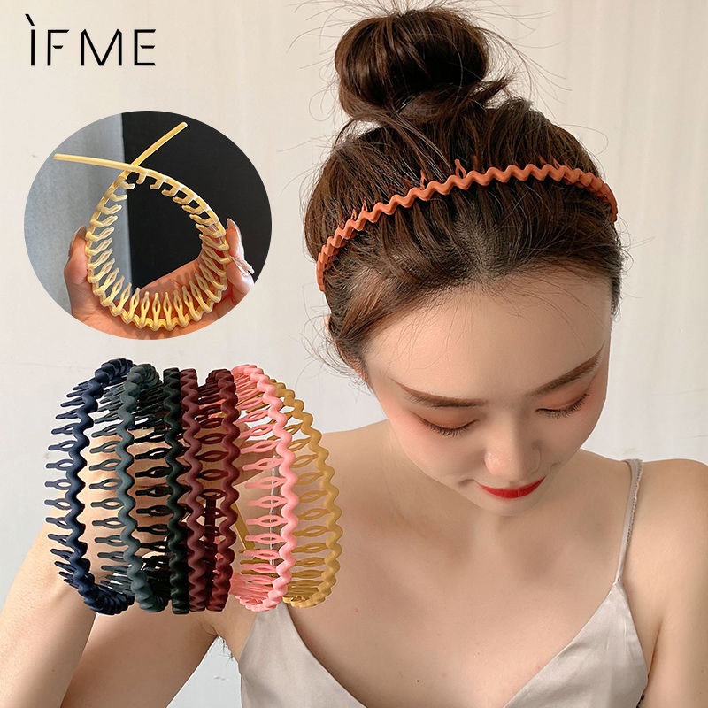 IF ME Băng Đô Cố Định Tóc Khi Tắm Màu Trơn Dành Cho Nữ