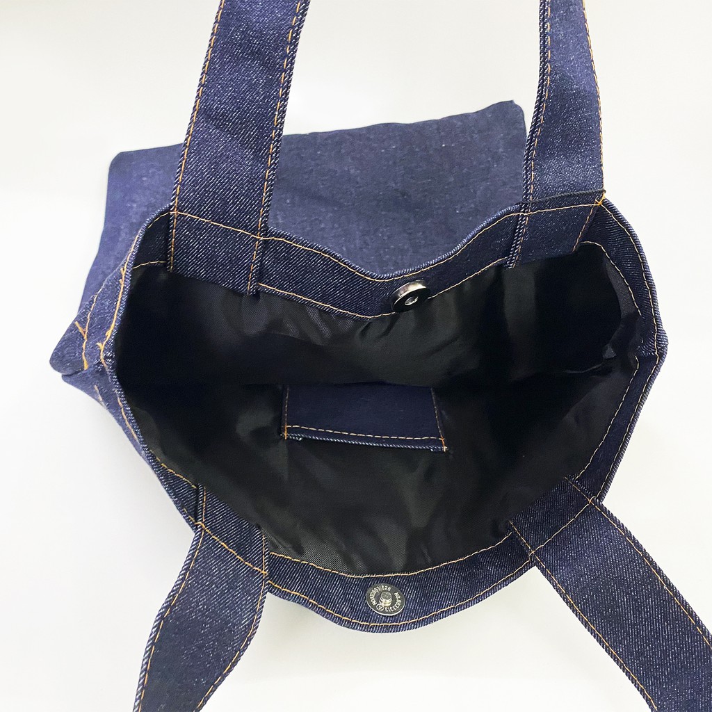 Túi Tote Jean Aaa Jeans Vải Raw Denim Đa Năng