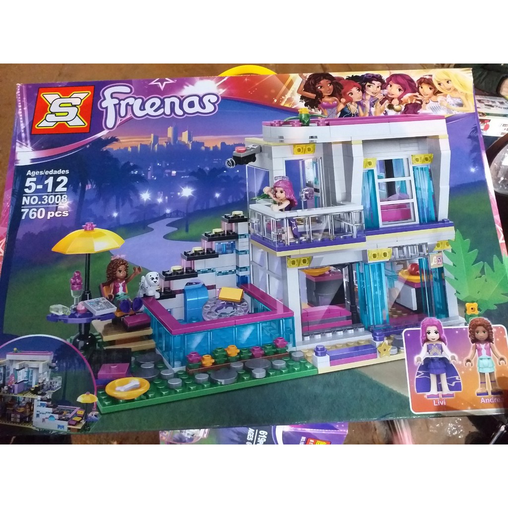  Đồ chơi xếp hình lắp ráp lego friend nhà biệt thự -sx3008 bela 10498 friends