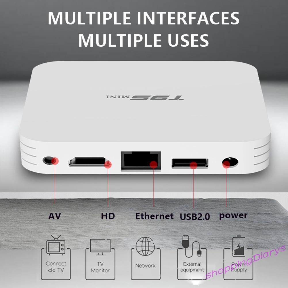 Thiết Bị Chuyển Đổi Tv Thường Thành Smart New T95 Mini H313 Android 10.0 2.4g Wifi 1gb 8gb