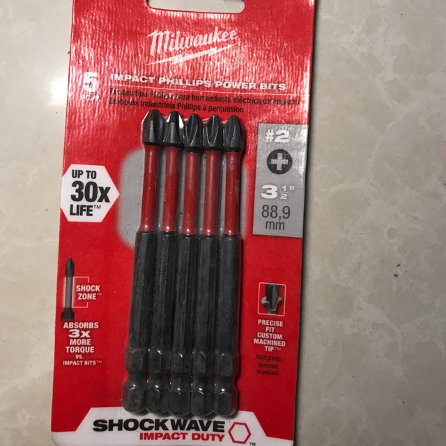 Milwaukee mũi bắn vít ph2 88,9 cm