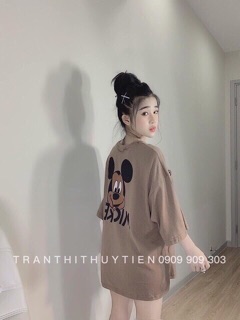 Áo Thun Form Rộng Tay Lỡ Mickey