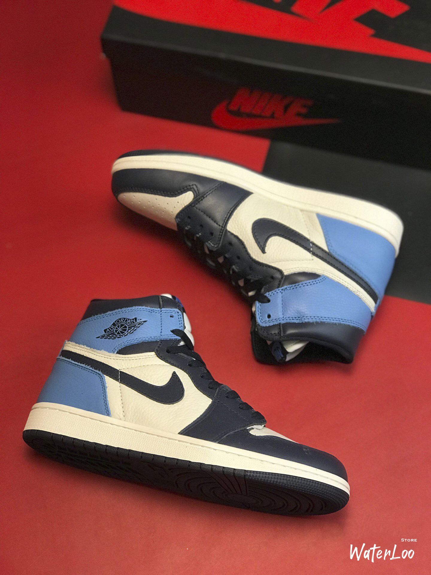 [FREESHIP+HỘP+QUÀ] Giày Thể Thao Sneakers AIR JORDAN 1 Retro High Obsidian UNC xanh than gót xanh dương cao cổ | BigBuy360 - bigbuy360.vn