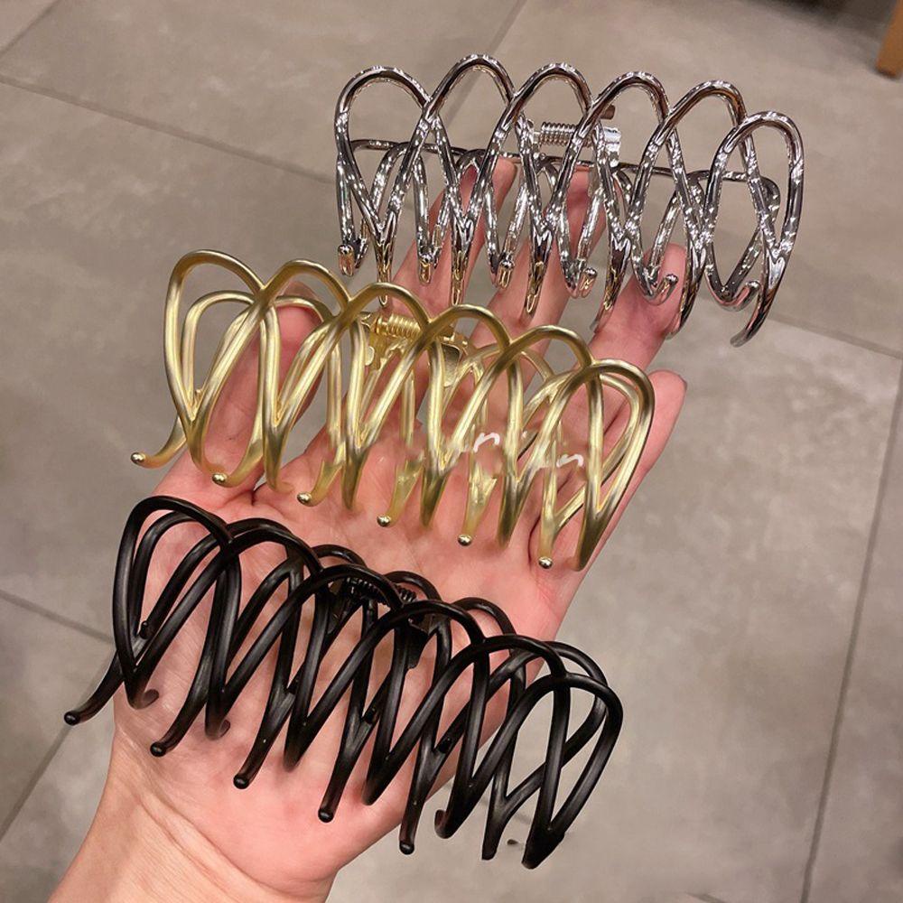 Kẹp Tóc Càng Cua Bằng Kim Loại Phong Cách Cổ Điển Sang Trọng Cho Nữ