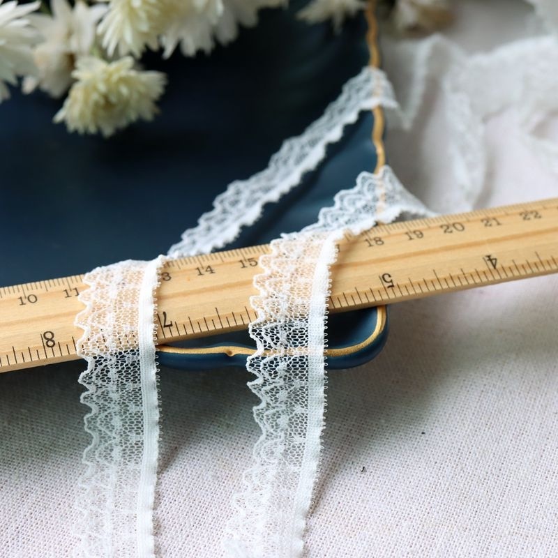 Cuộn Dây Ren Màu Trắng Đen 3.5 / 3 / 1.5cmx1m Dùng Làm Đồ Thủ Công Đa Năng Tiện Dụng