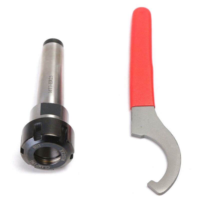 MT3 ER25 M12 Giá đỡ Collet Chuck Cố định Công cụ Phay CNC + 1Pc Spanner