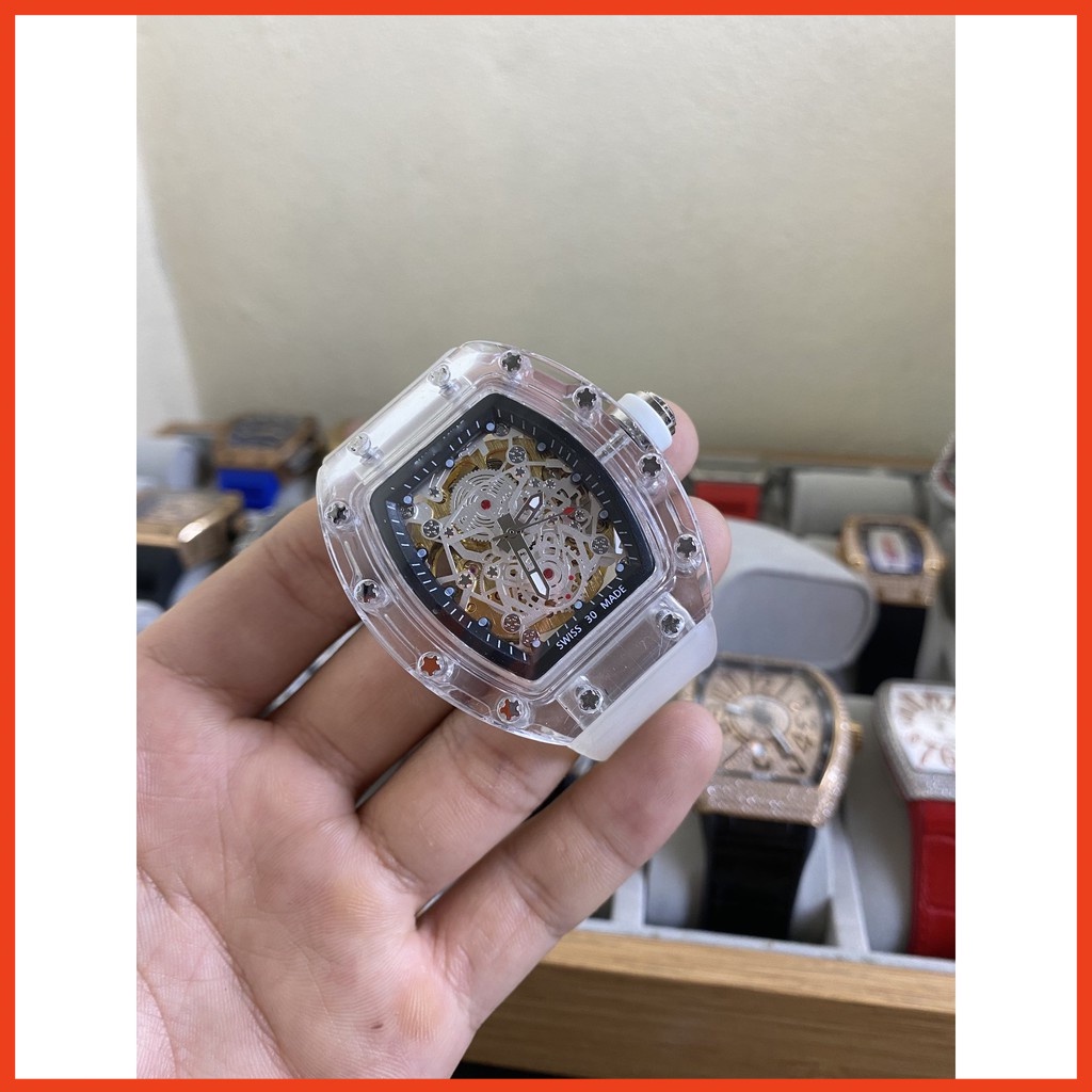 Đồng Hồ Nam RM Tourbilon Xuyên Thấu 42mm, Máy Cơ Automatic Thụy Sĩ 2021