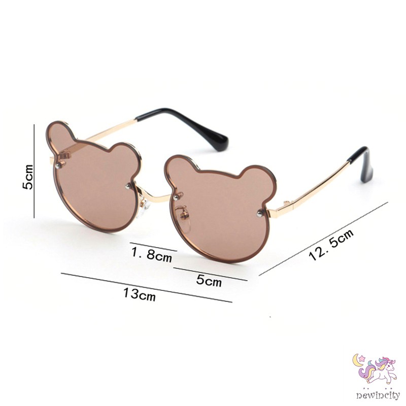 Kính mát hình gấu nhiều màu đáng yêu cho bé trai bé gái
