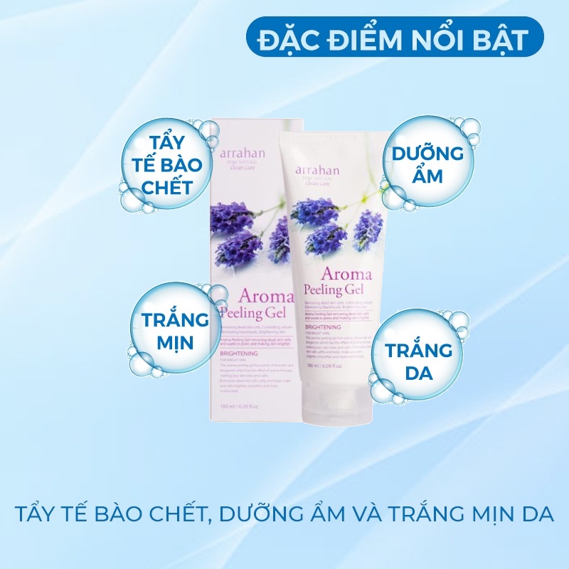 Tẩy Da Chết - Tẩy Tế Bào Da Chết Chiết Xuất Hoa Oải Hương Arrahan Hàn Quốc 180ml
