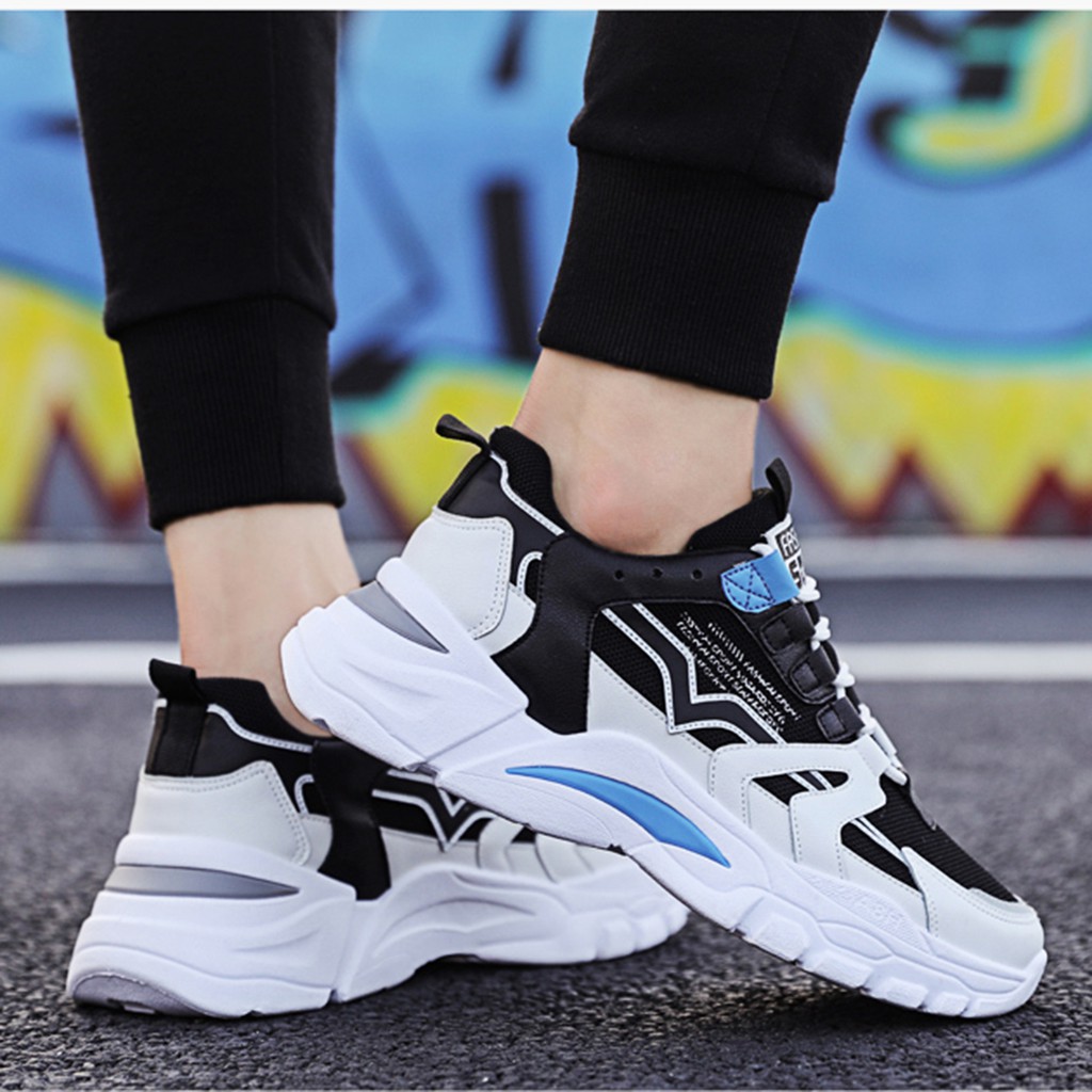 Giày sneaker,Giày sneaker thể thao nam,Giày nam phong style Hàn Quốc mã 8801&lt;Xanh đen&gt;.(Flash sale 50%)