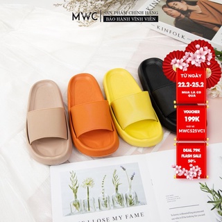 Dép Nữ MWC Đế Bánh Mì Quai Ngang Đơn Giản NUDE- 3424