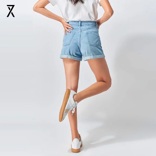 Quần Short Jeans Lưng Cao Nữ Couple TX WSR 2001