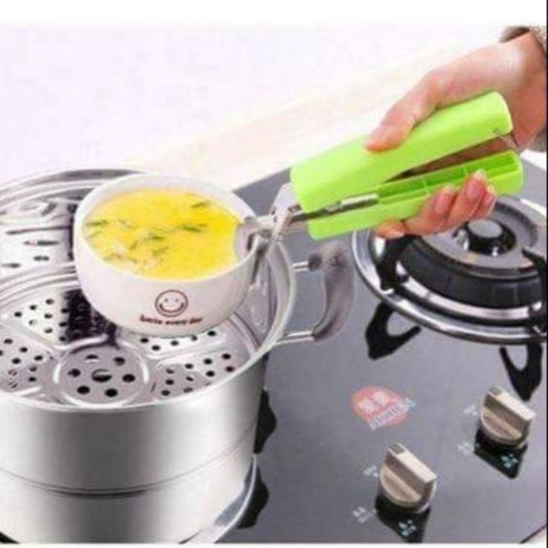 Kẹp Gắp Chống Nóng Inox Cán Nhựa