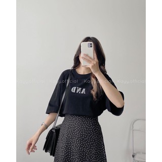 Set áo phông và chân váy chấm bi