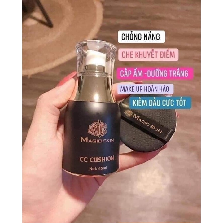 TRANG ĐIỂM❤️❤️MAGICSKIN❤️❤️CC Cushion Magic Skin| Kem nền trang điểm, chống nắng 5in1 [CHÍNH HÃNG]