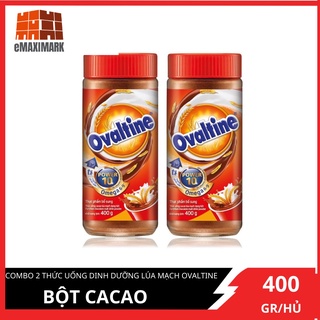 Combo 2 thức uống dinh dưỡng lúa mạch ovaltine bột cacao 400gx2